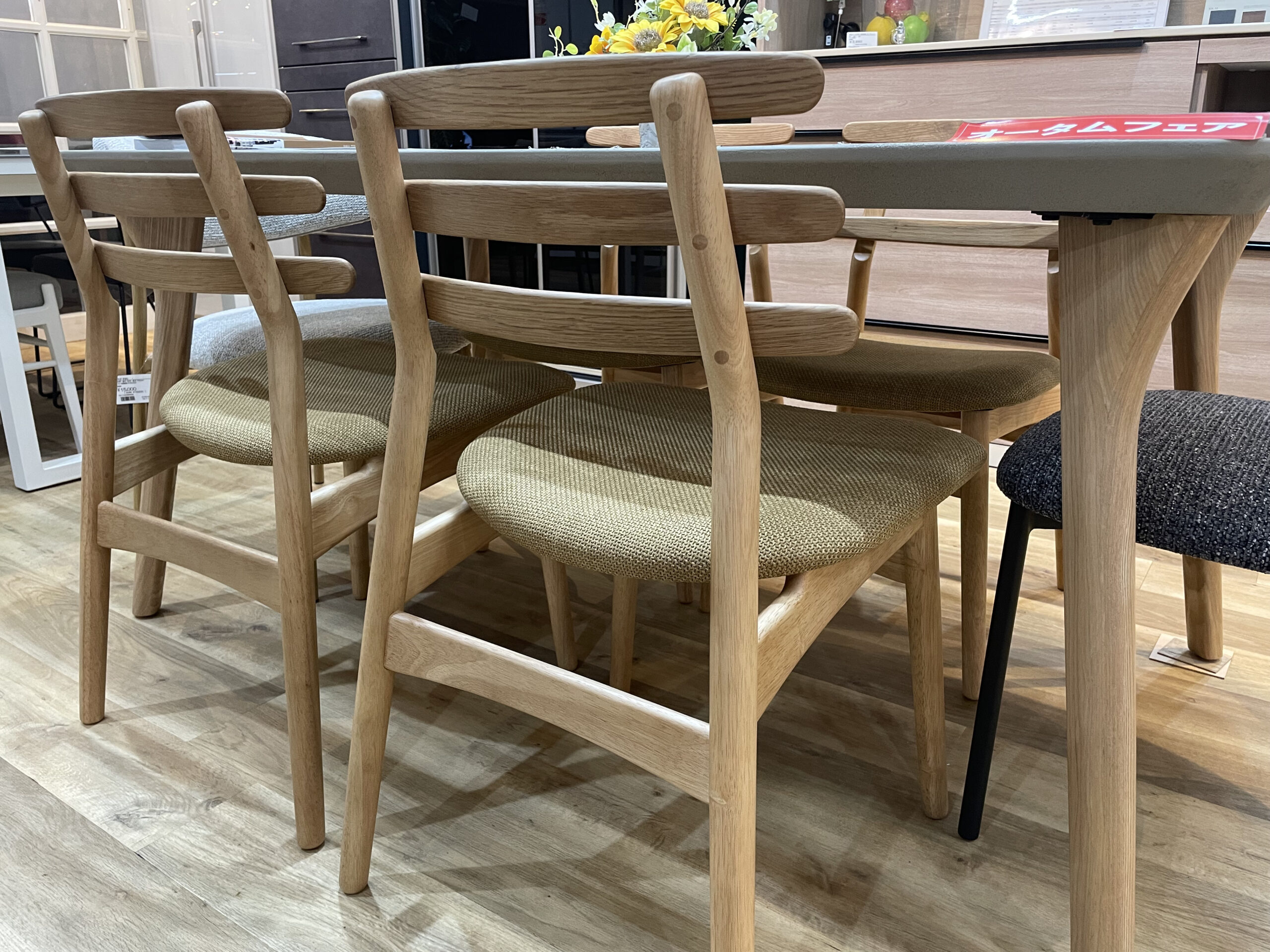 モルタル塗装ダイニング+ルカチェア5点set